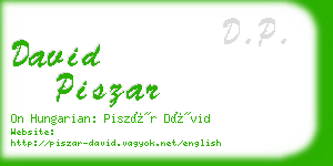 david piszar business card